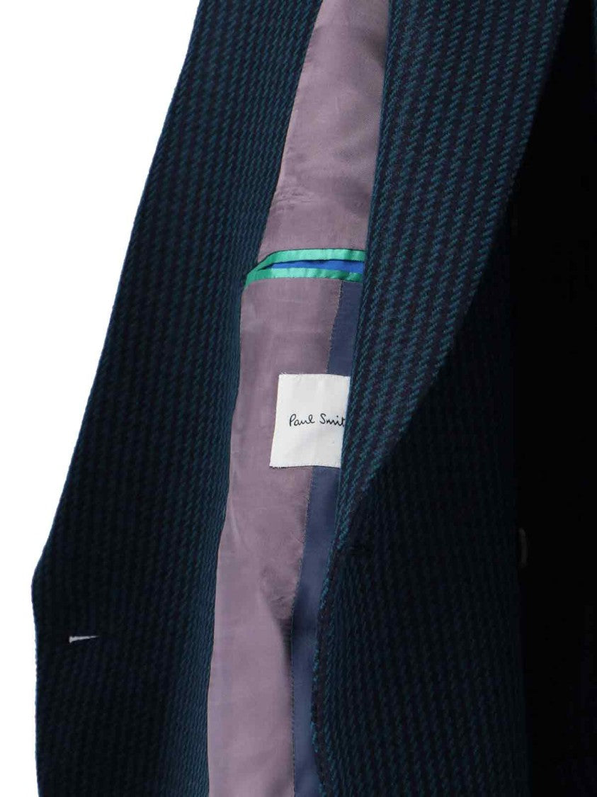 Paul Smith Structured Blue Jacket With Classic Design