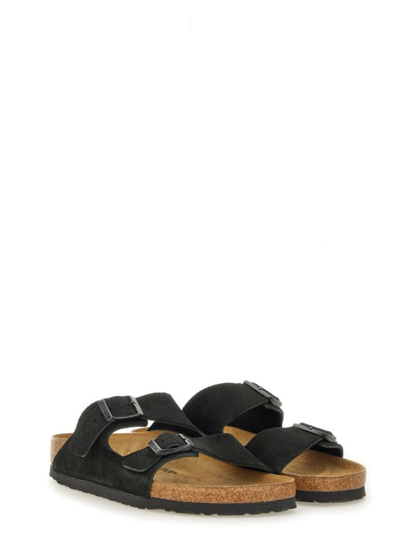 Birkenstock Two-Strap Leather Sandals With Contoured Footbed
