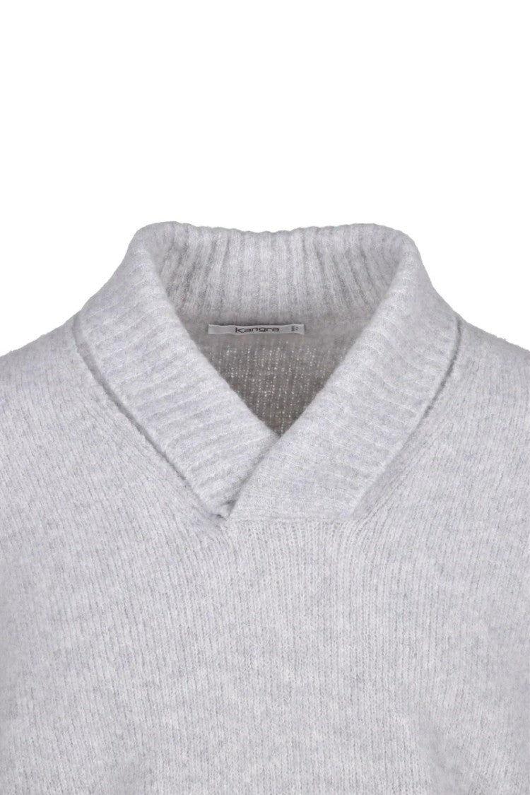 Kangra Wool Cashmere Elastane Pullover - Light Grey