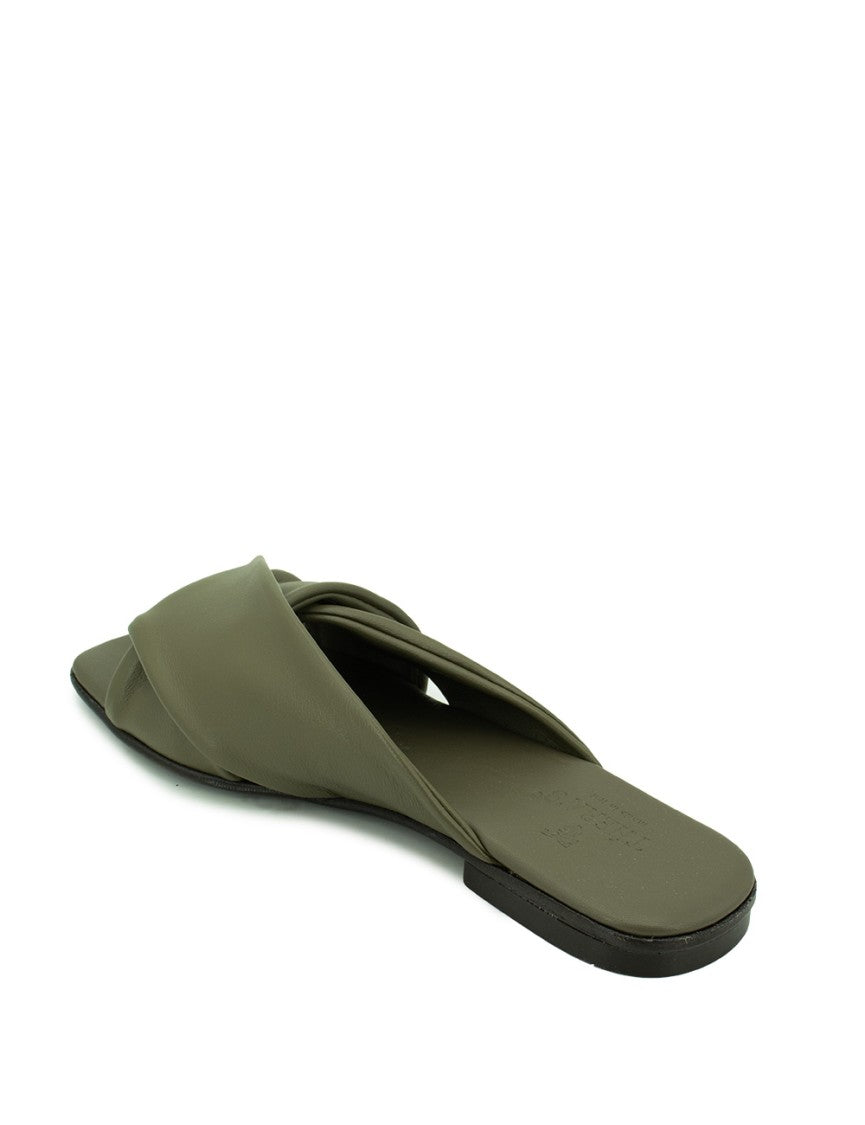 Thera's Braided Back Strap Leather Sandals