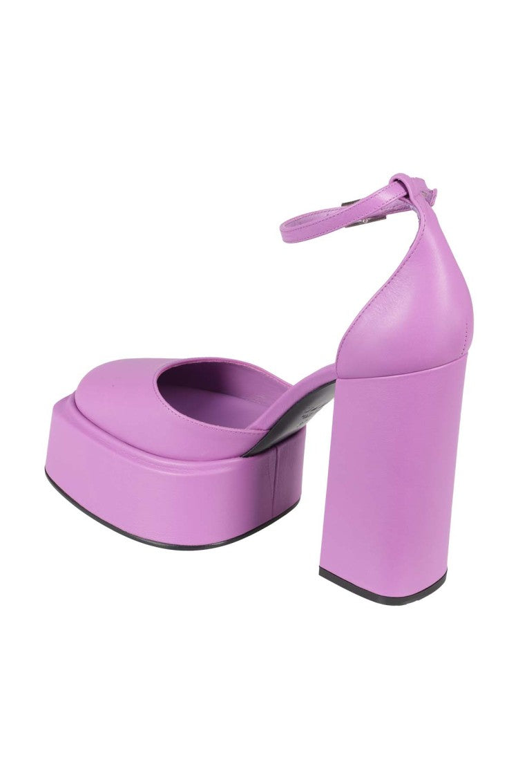 3Juin Rounded Toe Amethyst Leather Pump