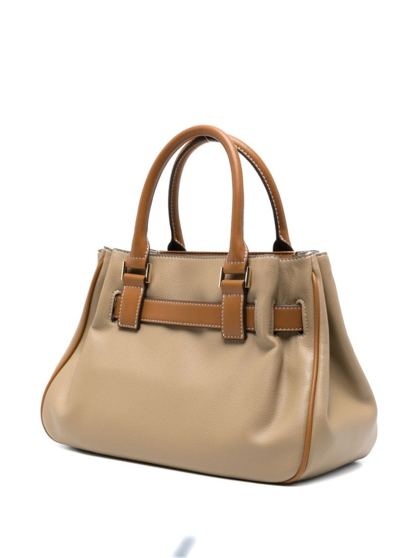 Liu Jo Mud Brown Buckle Detail Shoulder Bag