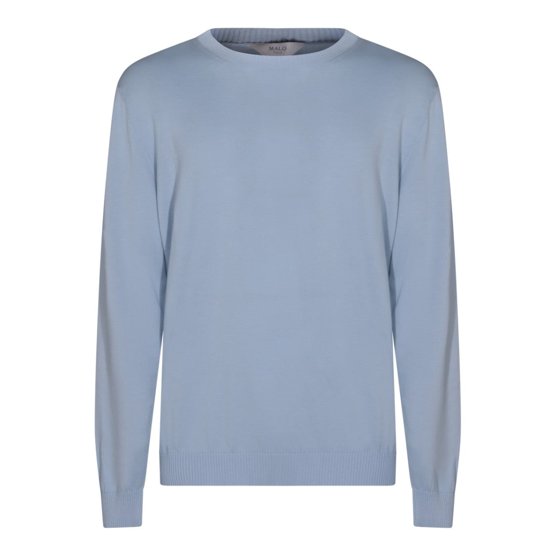 Malo Clear Blue Fine-Knit Sweater