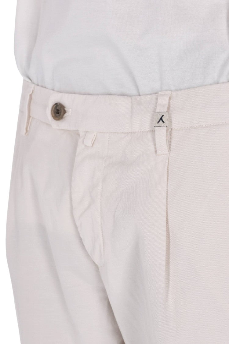 Myths Relaxed Fit Cotton-Linen Trousers With Tapered Leg