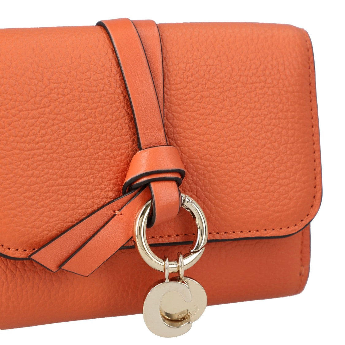 Chloé Small Alphabet Tri-Fold Wallet Orange