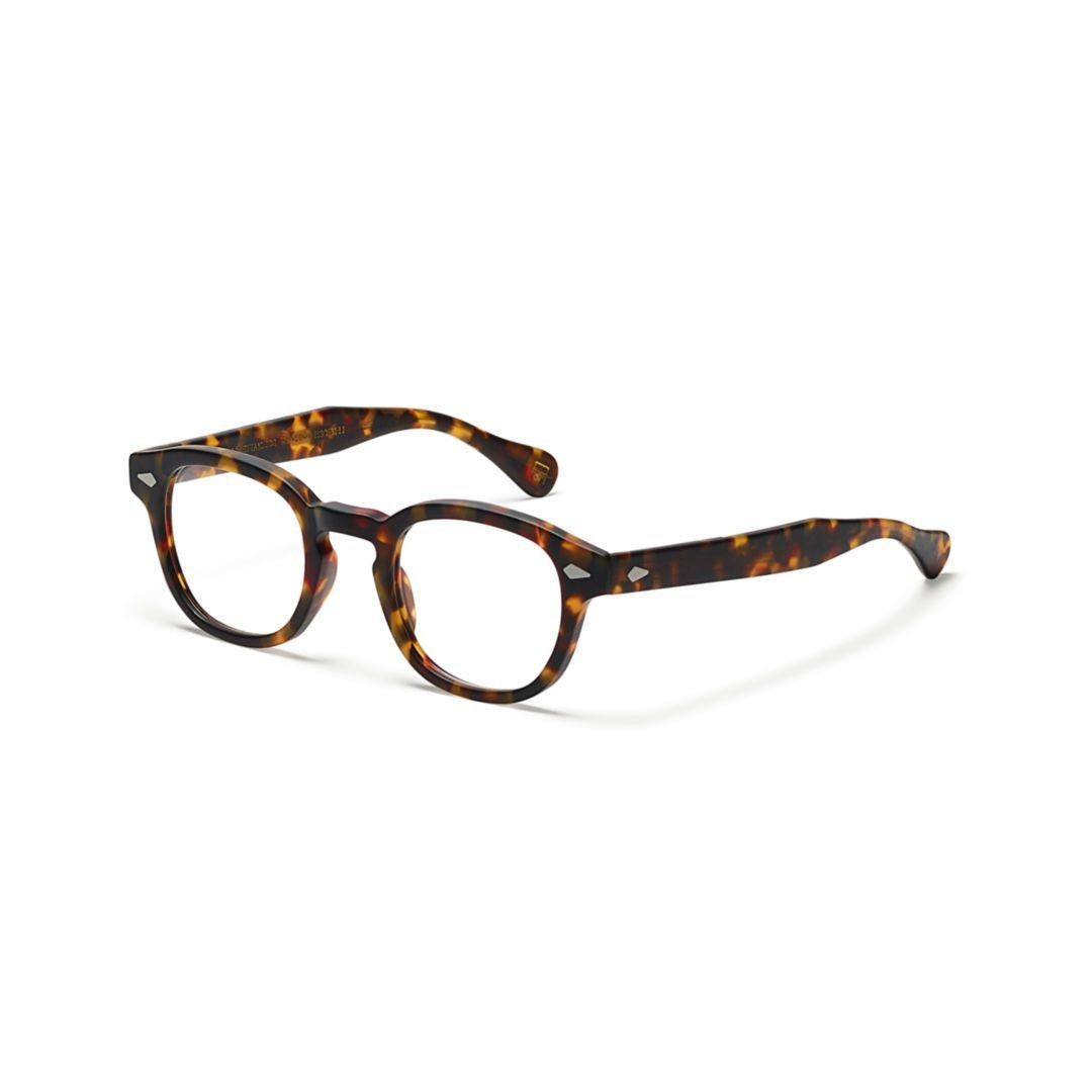 Moscot Or-Lem-O Lemtosh Tortoiseshell Round Frame Eyeglasses With Keyhole Bridge