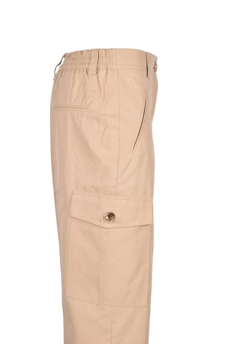 Twin-Set Beige Cargo Pants With Mid-Rise Waist