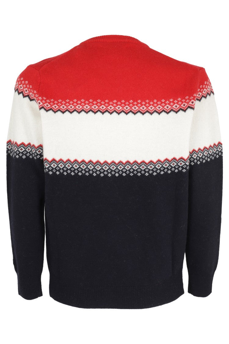 Mc2 Saint Barth Color Block Wool Crewneck Sweater