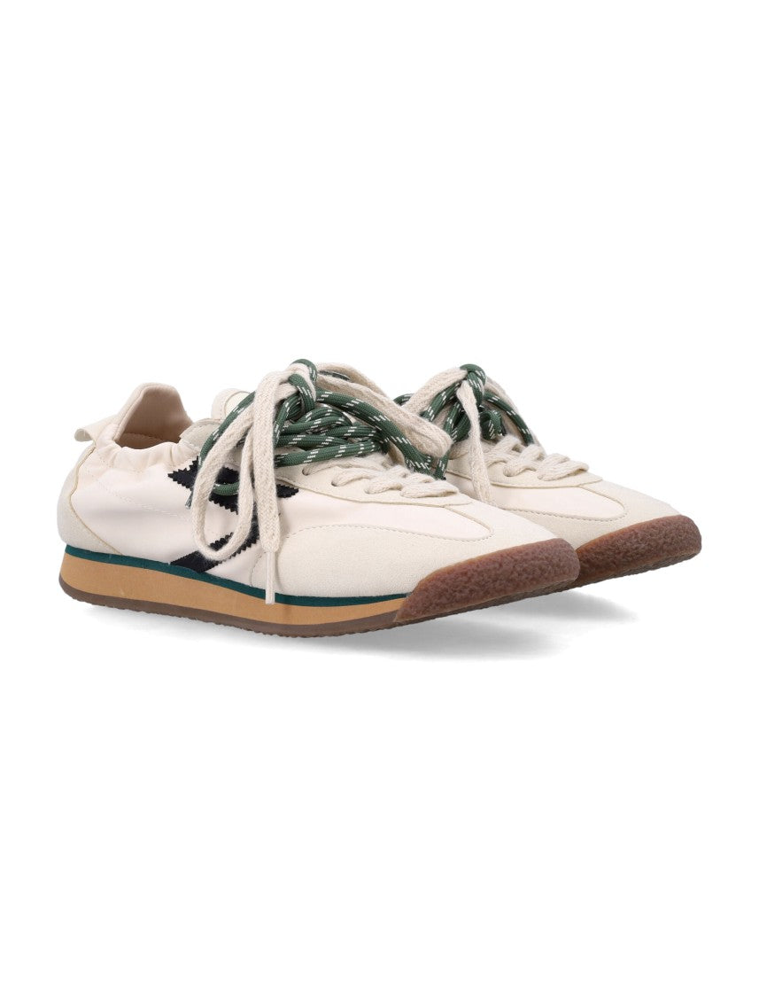 Puraai Contemporary Retro-Running Sneakers With Suede Inserts