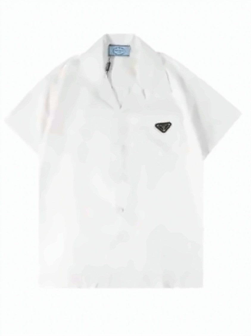Prada Short-Sleeved Button-Down Shirt With Design