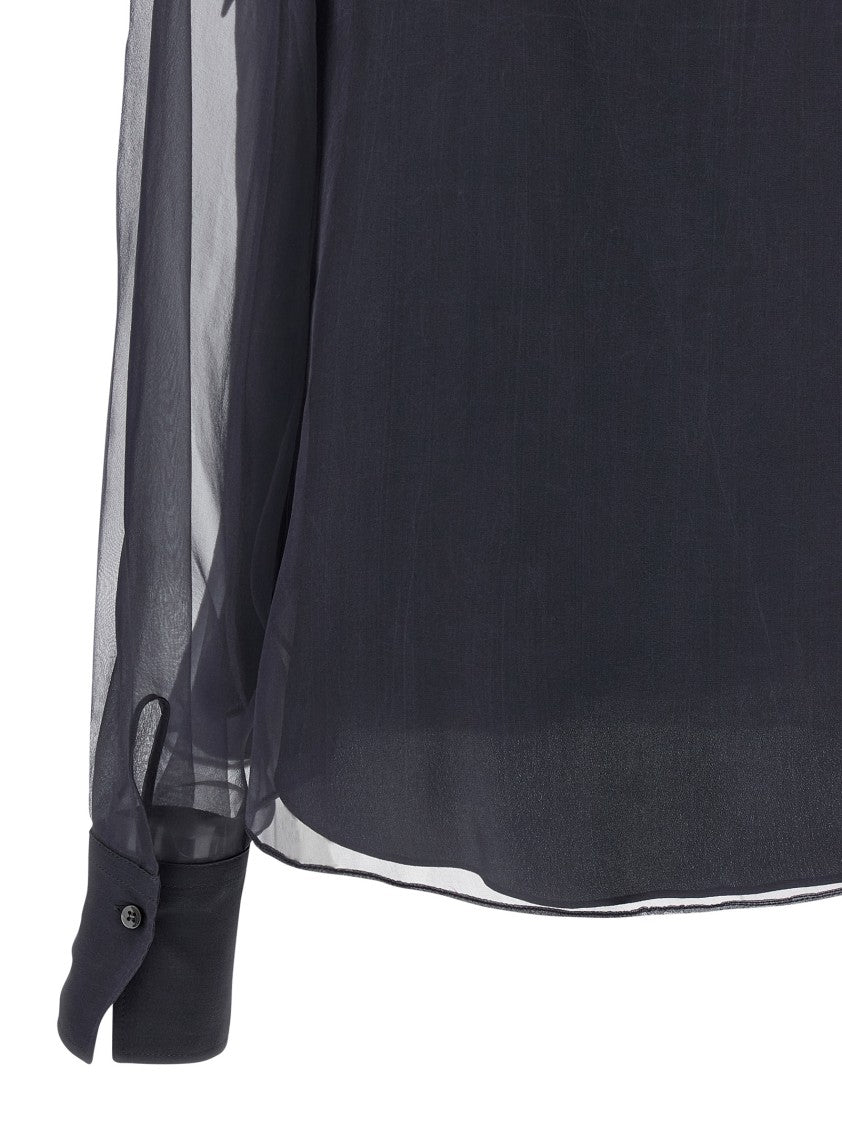Brunello Cucinelli Crispy Silk Blouse
