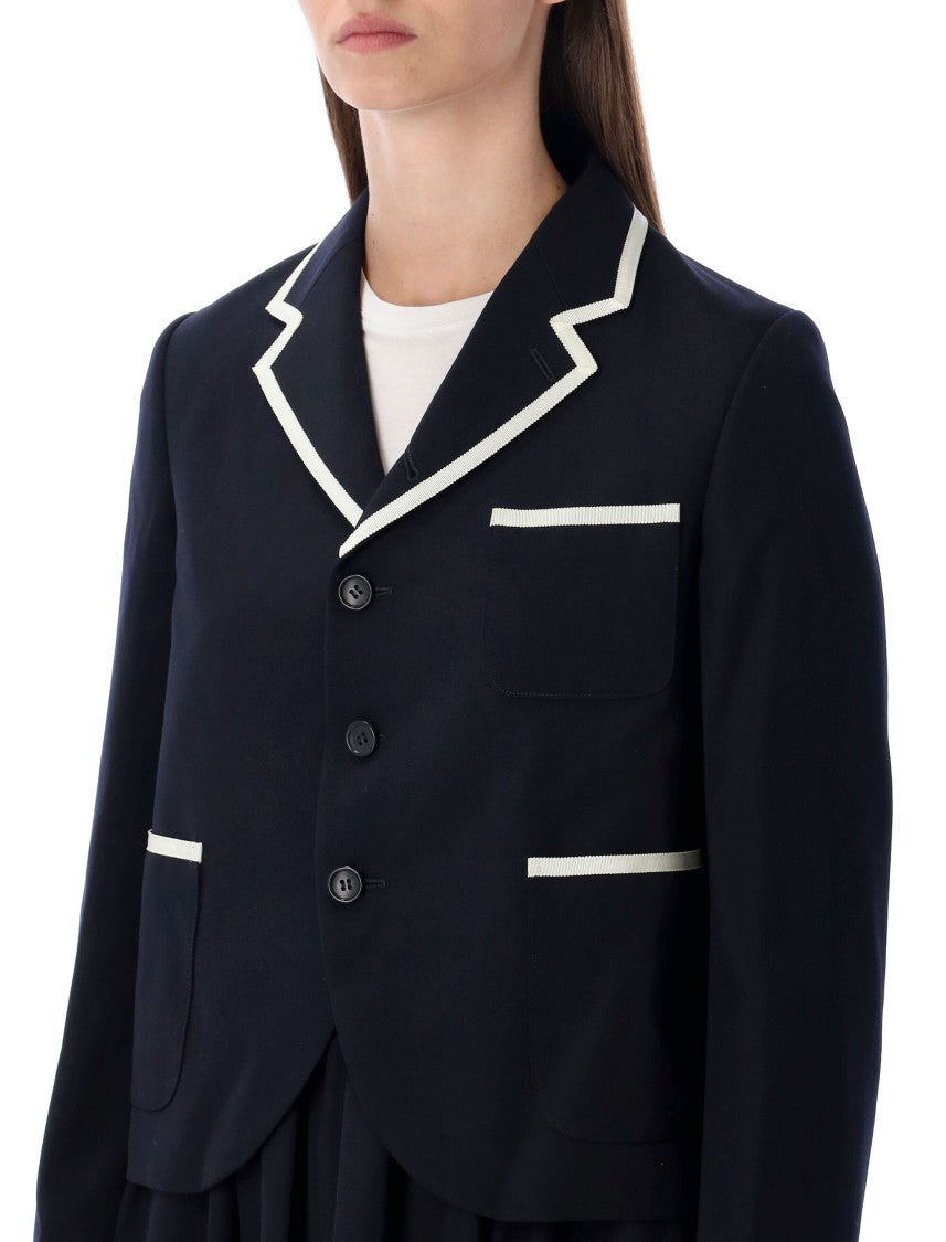 Comme Des Garçons Girl Wool Blazer With Contrast Trim