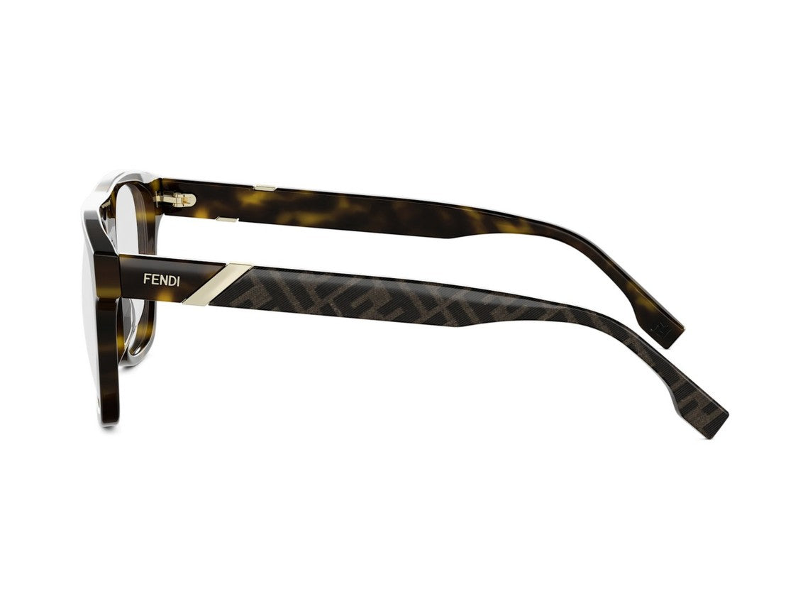 Fendi Fe50138i Bold Oversized Square Tortoiseshell Eyeglasses