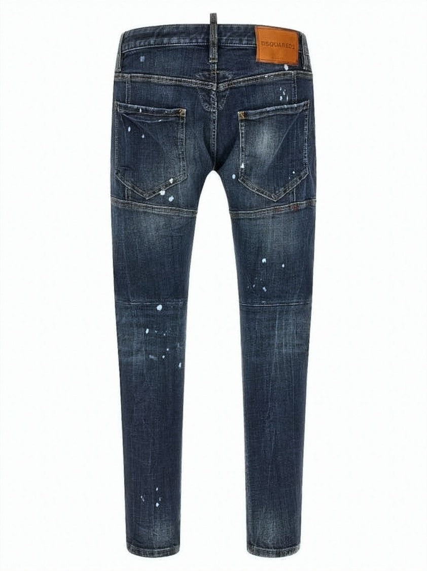 Dsquared2 Distressed Grey Slim Fit Denim Pants