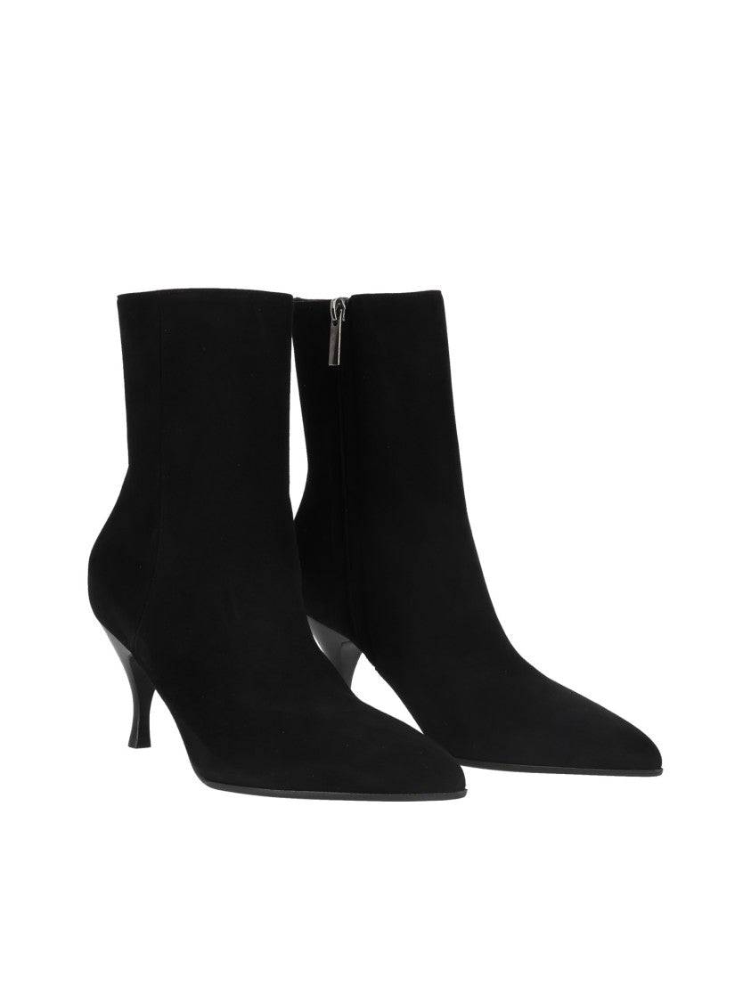 Sergio Levantesi Black Jodi67 Pointed-Toe Suede Ankle Boots