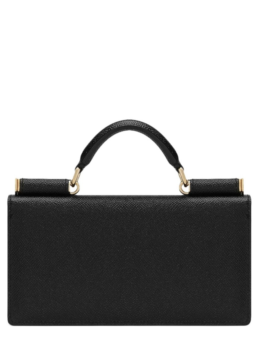 Dolce & Gabbana Structured Textured Leather Mini Handbag