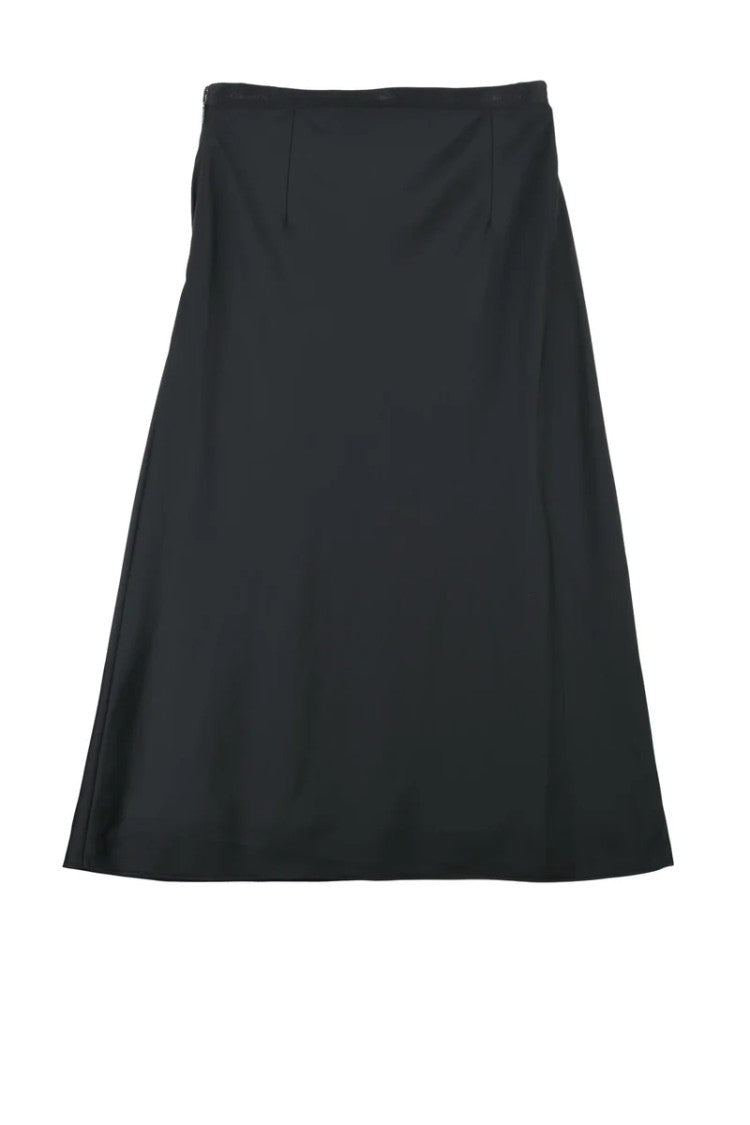 Calvin Klein Black Flared Long Skirt