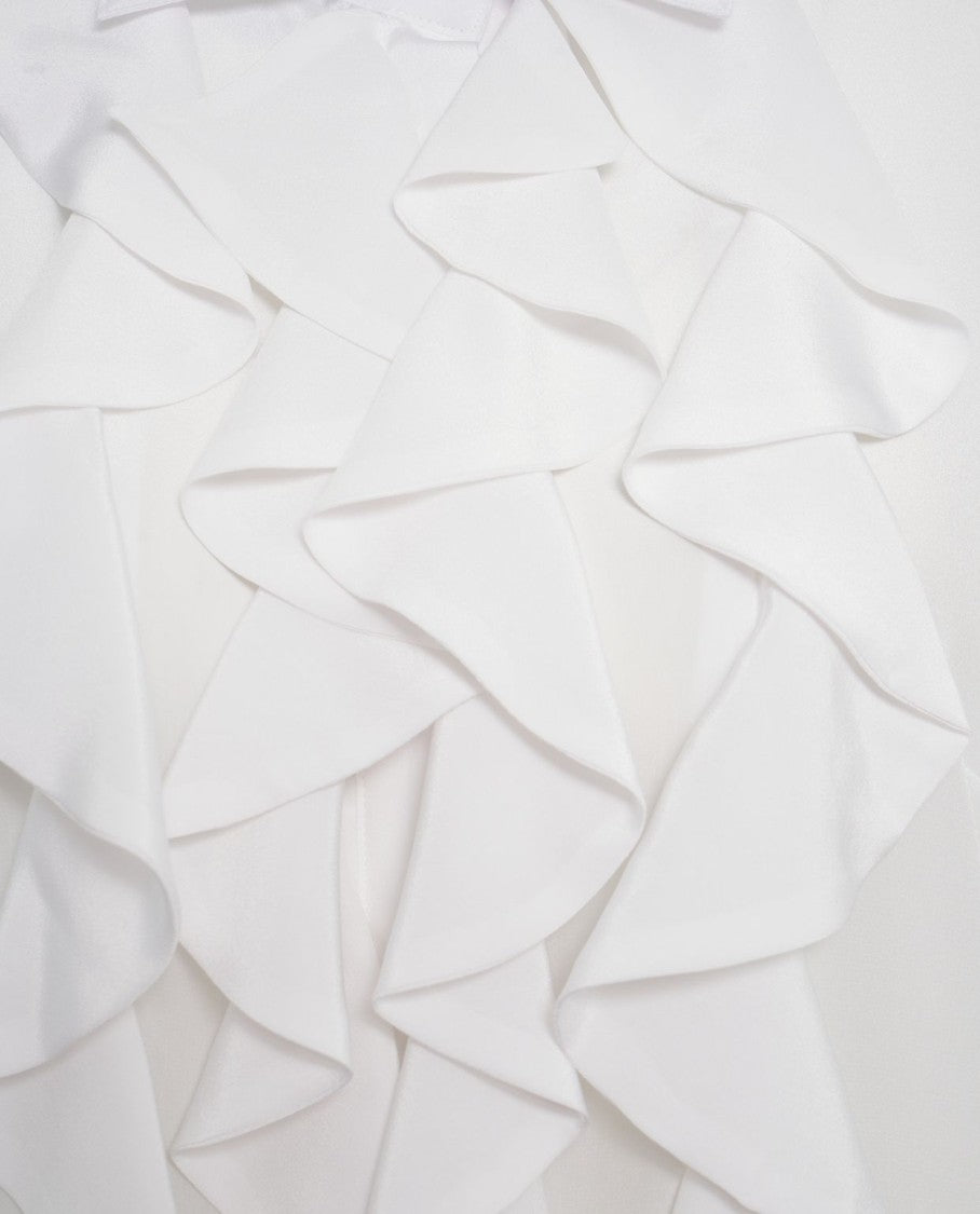 Himon's Blouse With Voluminous Ruffles And Classic Collar