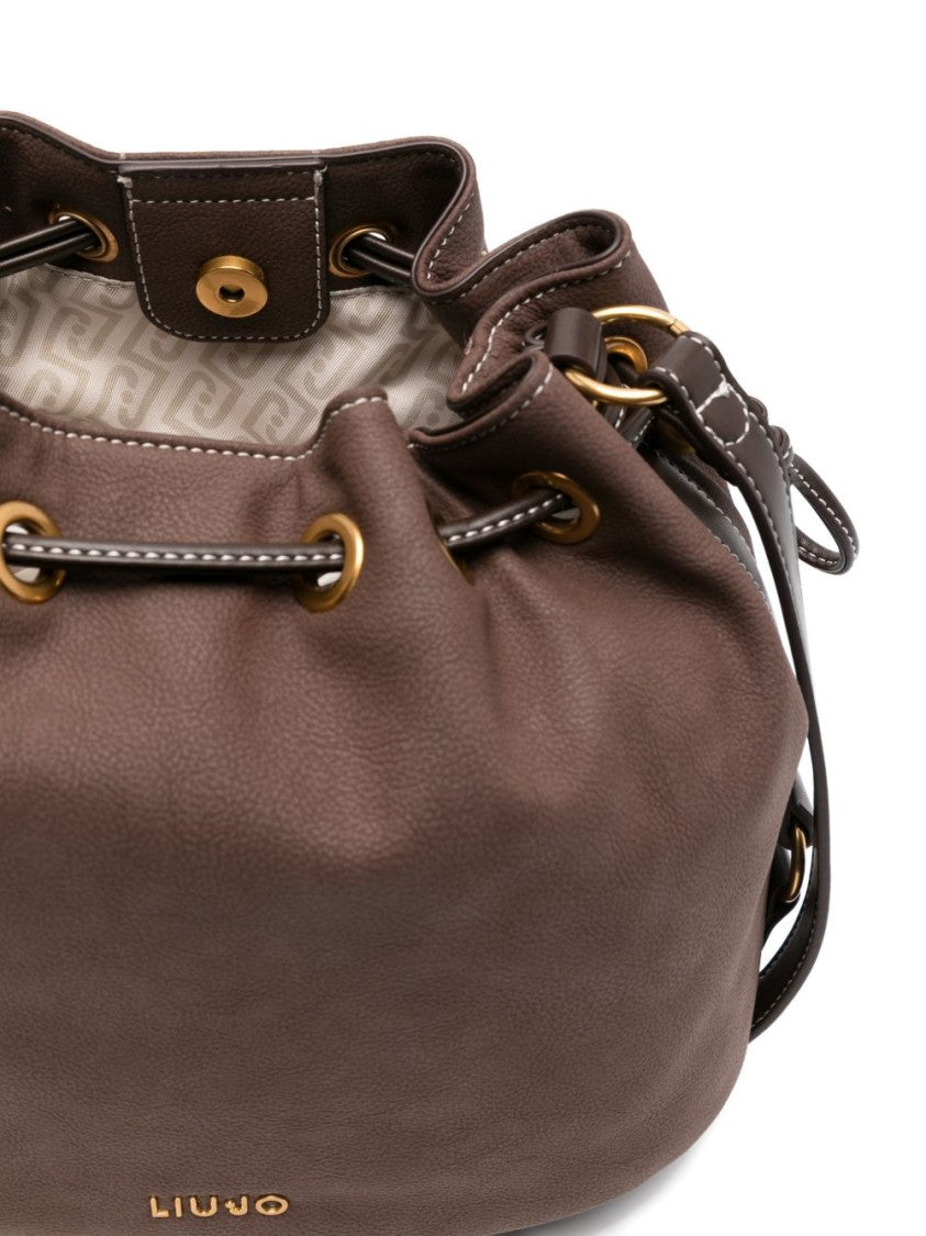 Liu Jo Brown Slouchy Drawstring Shoulder Bag