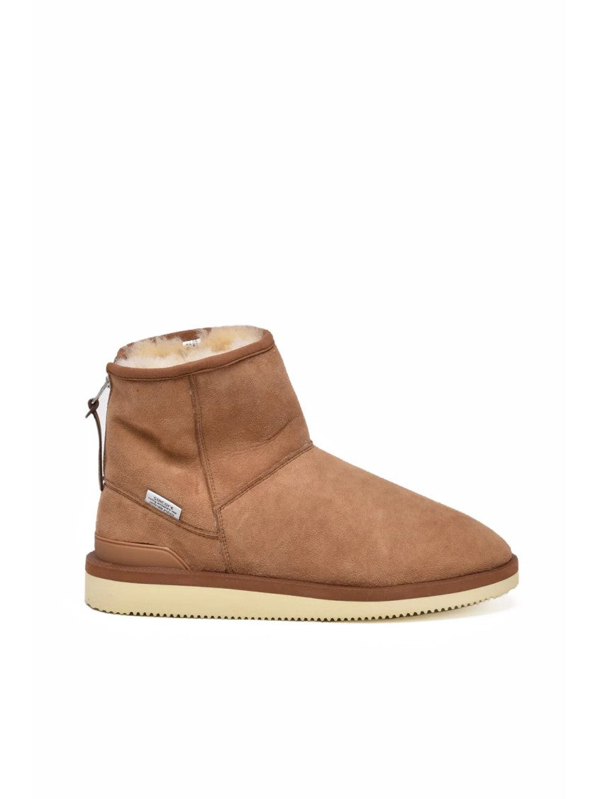 Suicoke Brown Wool Lined Leather Boots
