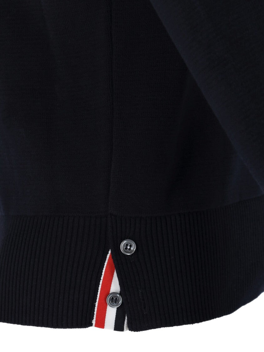 Thom Browne Tricolor Detail Sweater – Blue