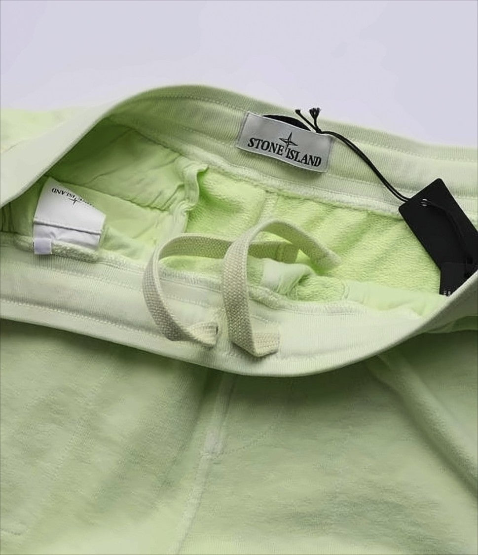 Stone Island Relaxed Fit Green Cotton Shorts