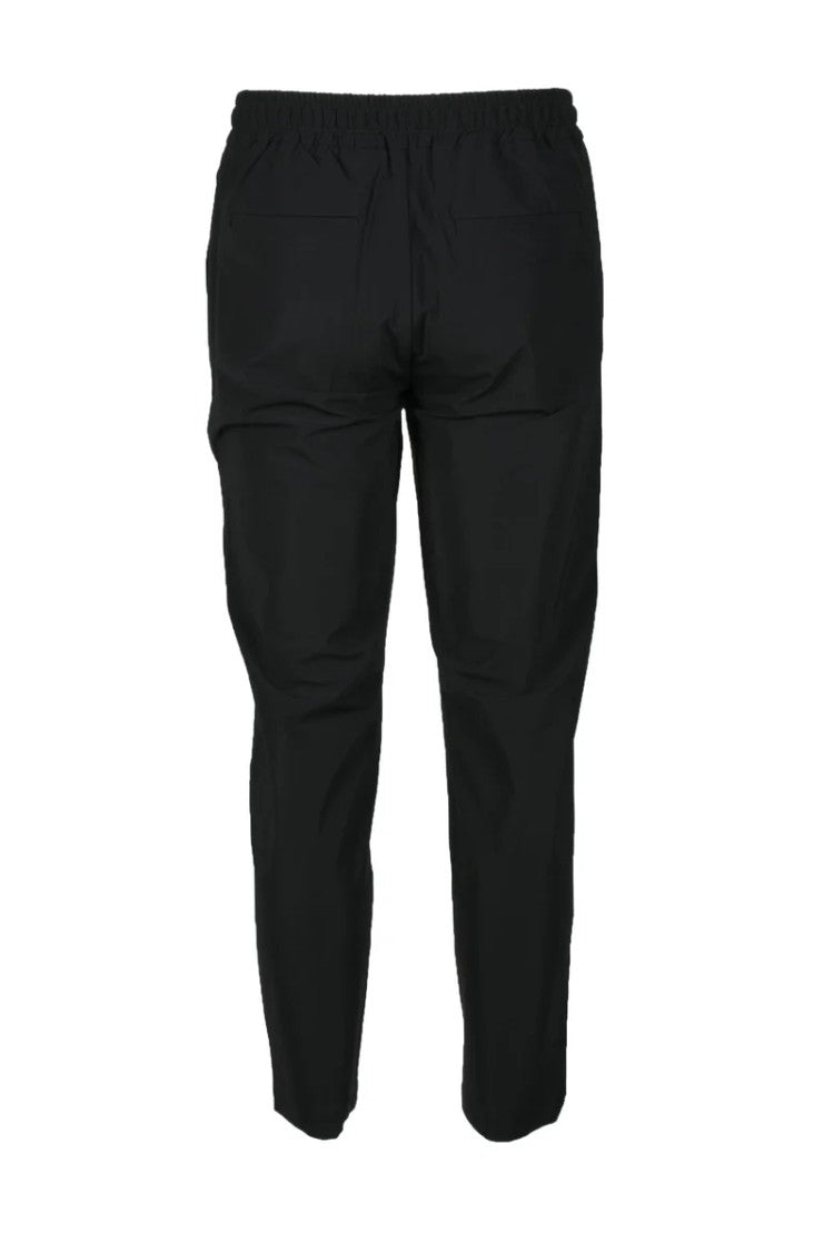 Suns Technical Black Trousers With Elastic Waistband And Drawstring