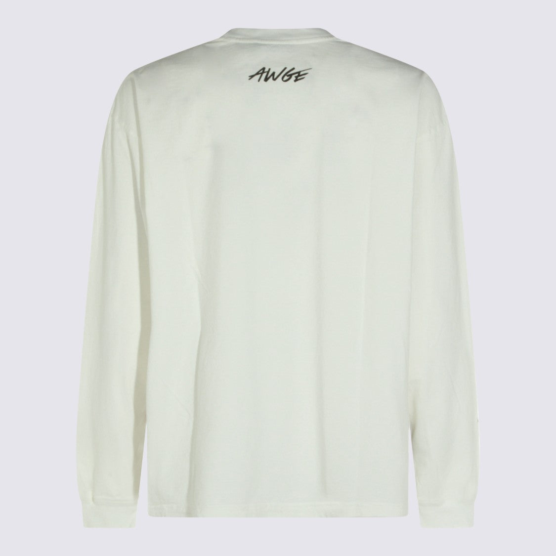 Awge White Graphic Long-Sleeve Shirt With Edgy Prints