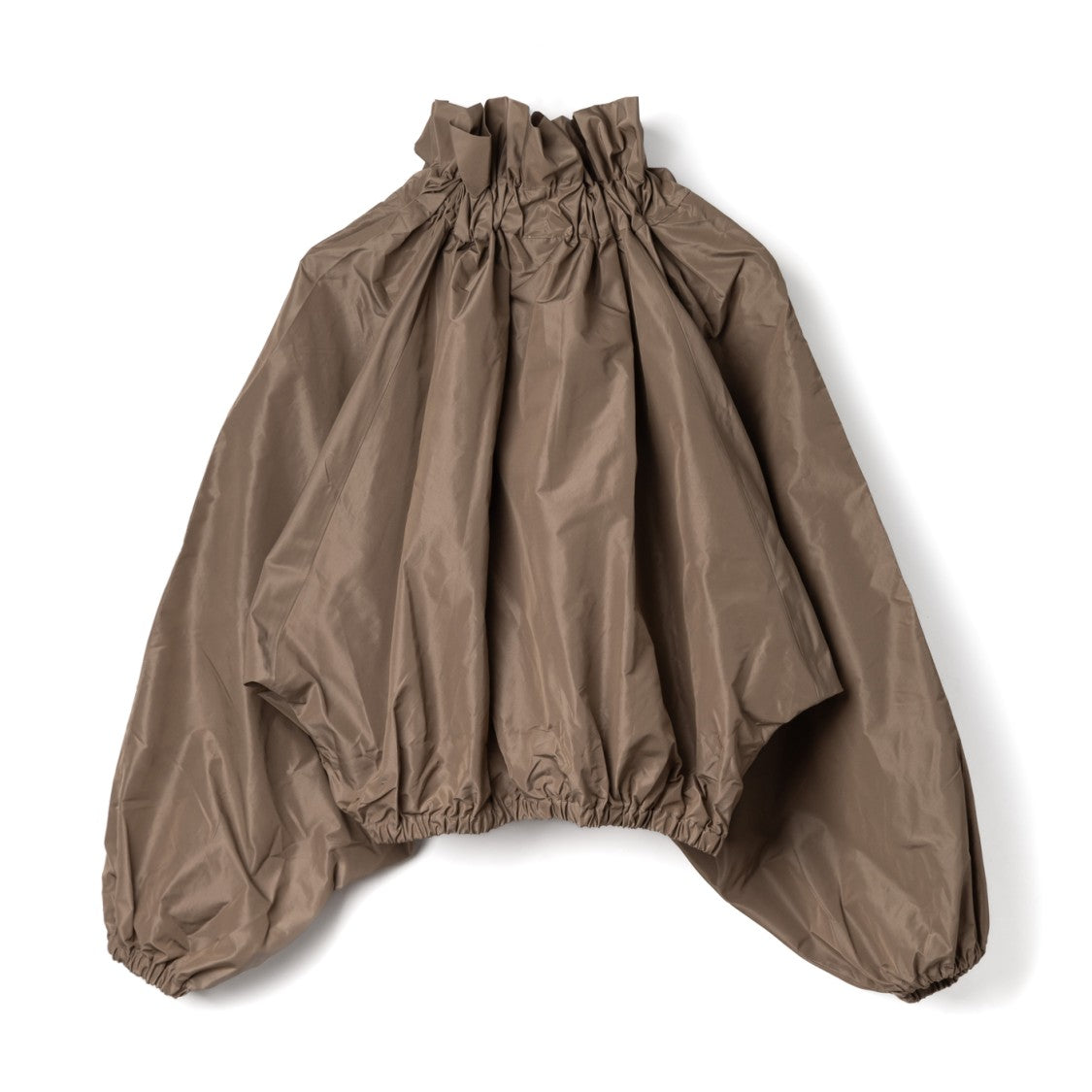 Patou Brown Recycled Polyester Faille Top
