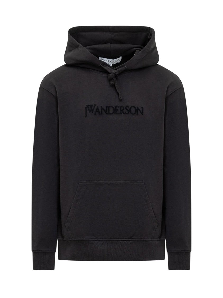 J. W. Anderson Minimalist Black Hoodie With Subtle Tonal Logo