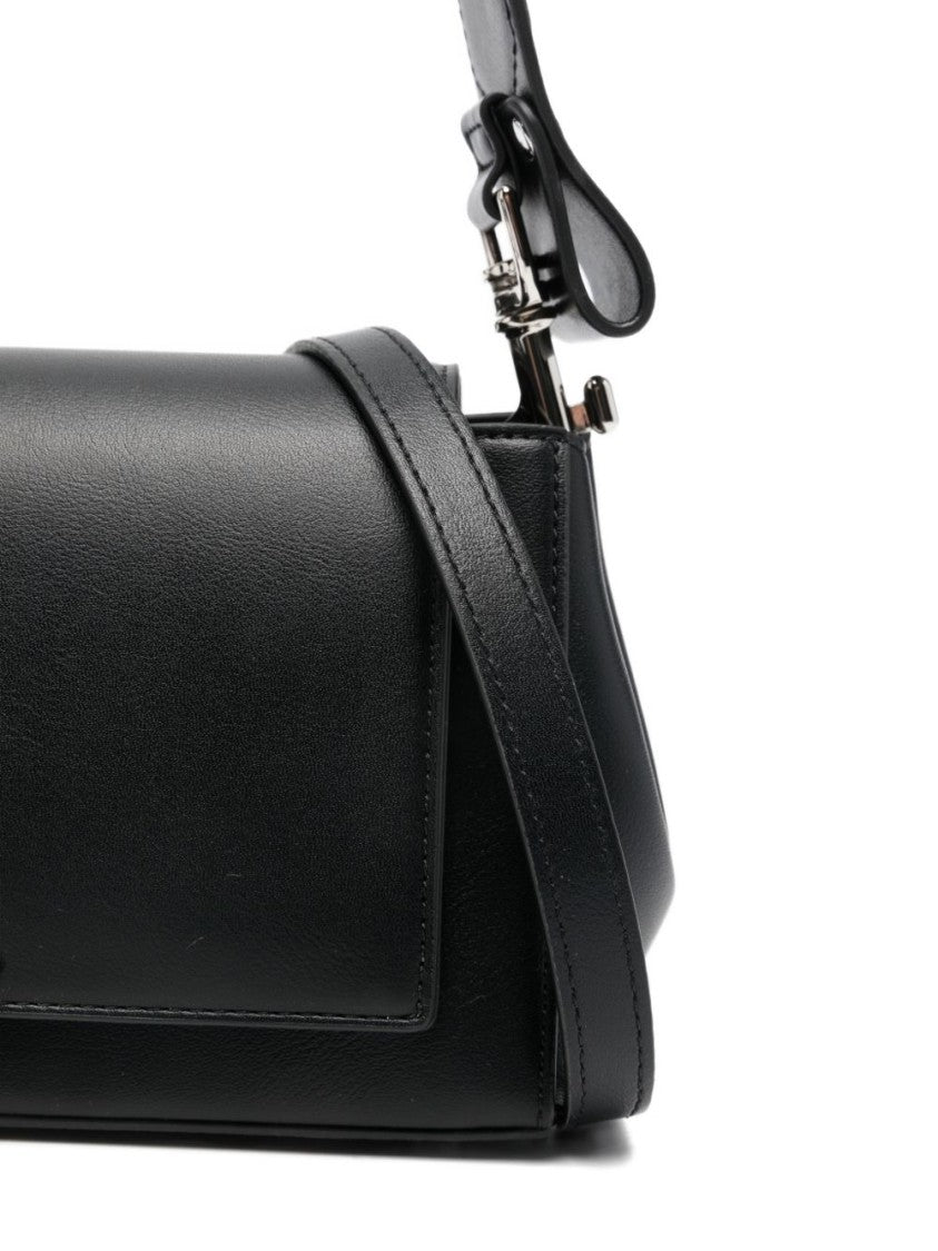 Vivienne Westwood Rectangular Black Handbag With Silver-Tone Emblem