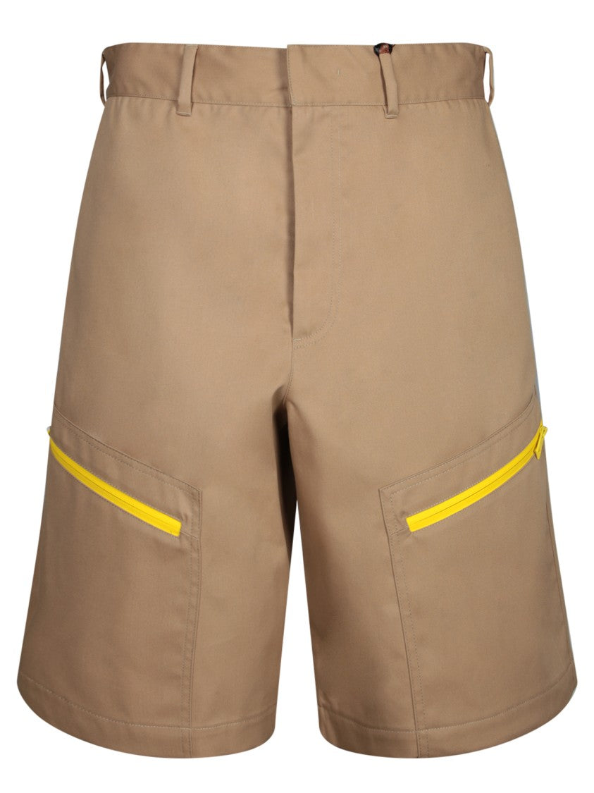 Msgm Relaxed Fit Bermuda Shorts With Zippered Pockets
