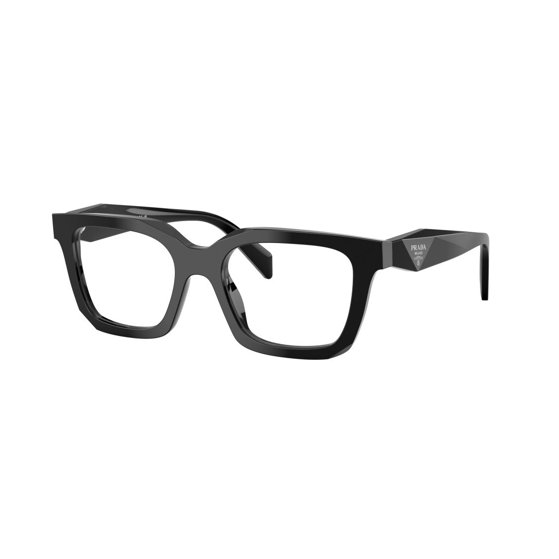 Prada 0Pr C08v Rectangular Black Acetate Eyeglasses