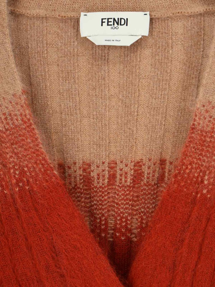 Fendi Mohair Blend Cardigan, Multicolor