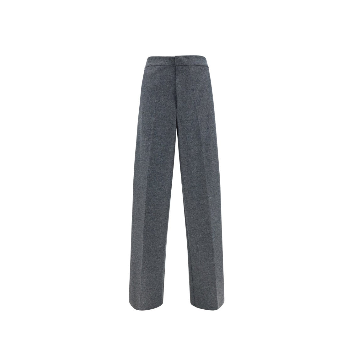 Jil Sander High-Waisted Tailored Gray Wool Pants