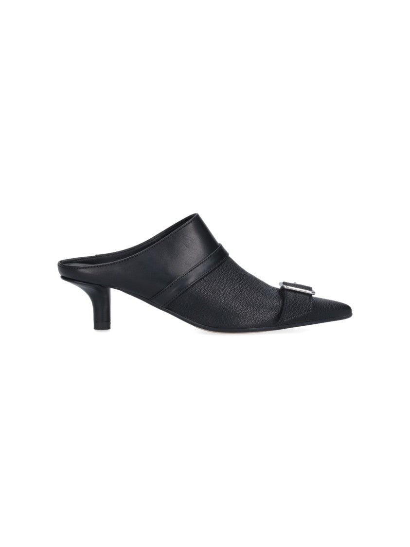 Mm6 By Maison Margiela Buckle Mules – Black