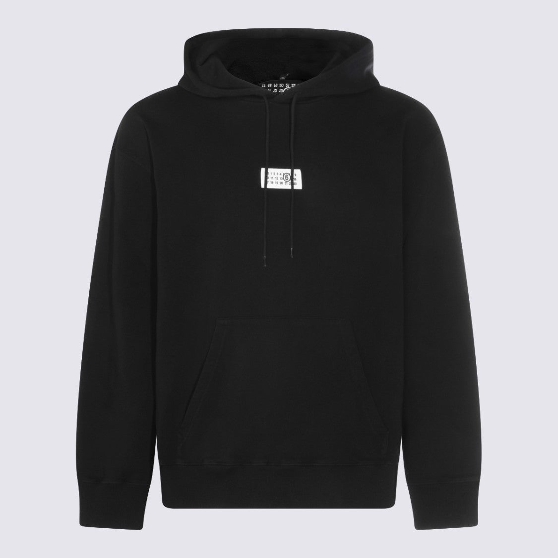 Mm6 By Maison Margiela Hooded Black Cotton Sweatshirt