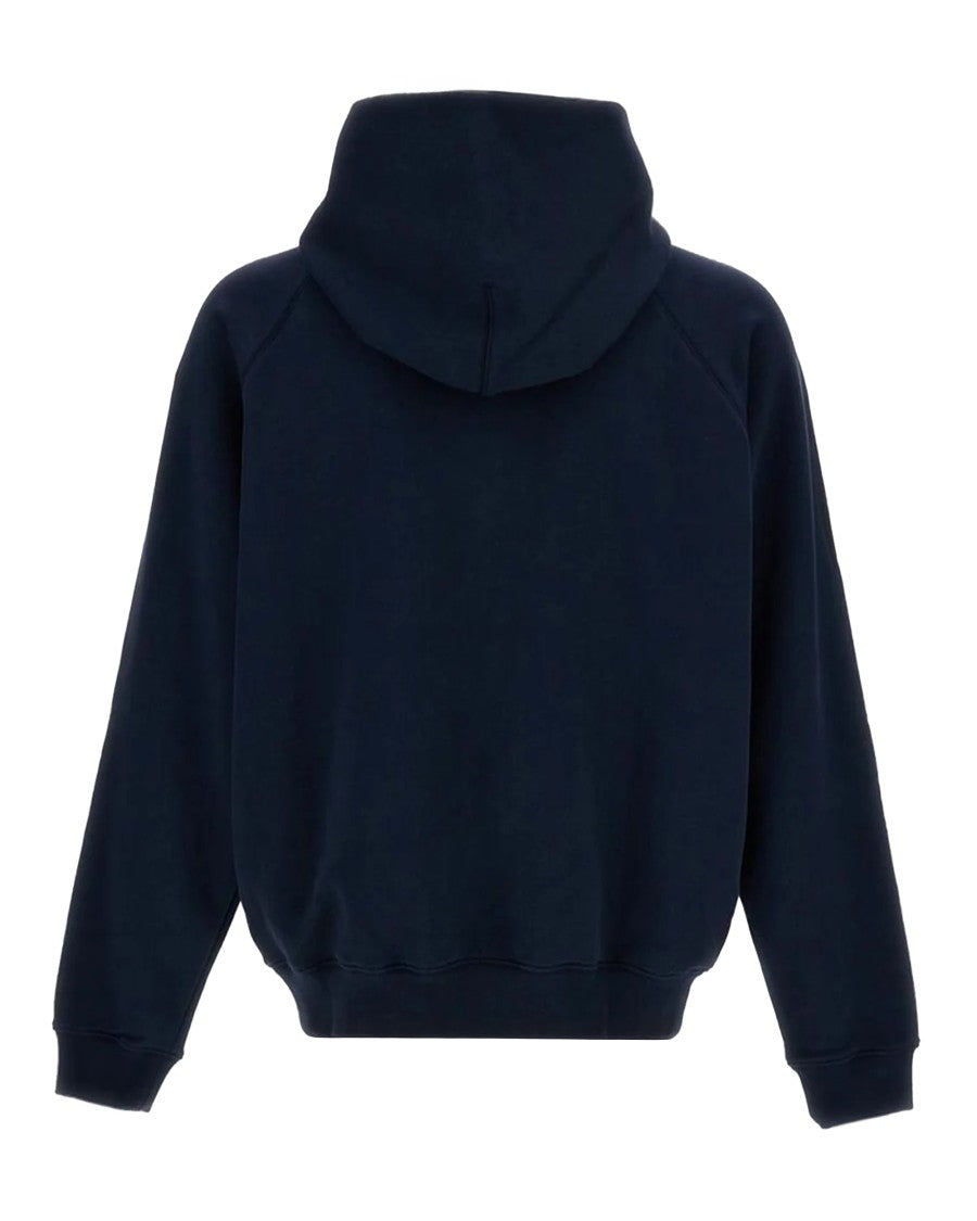 A.P.C. Cotton Fleece Hoodie With Silver Logo Detail
