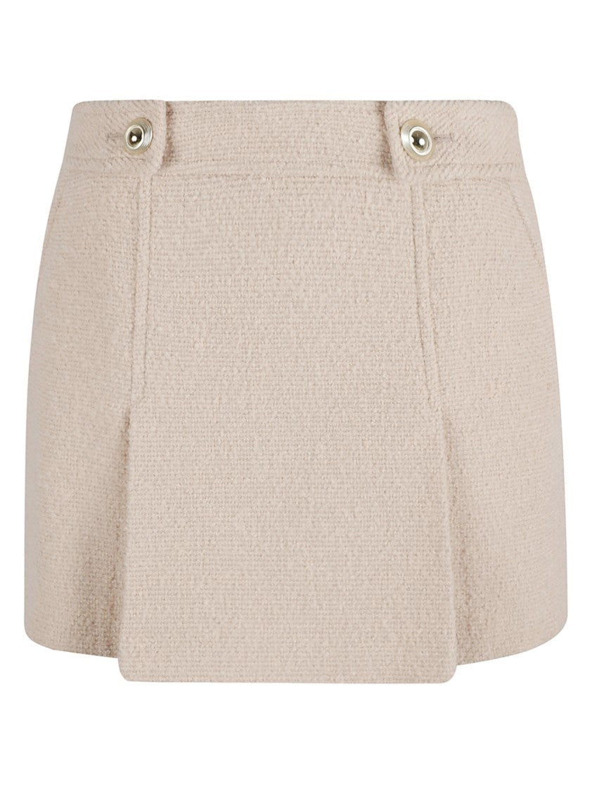 Tom Ford Textured Structured Skirt With Decorative Buttons