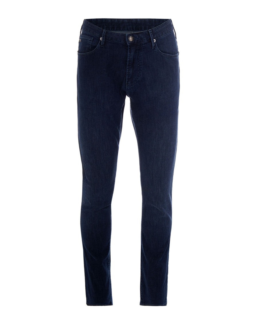 Emporio Armani Slim Fit Medium Blue Denim With Five-Pocket Style