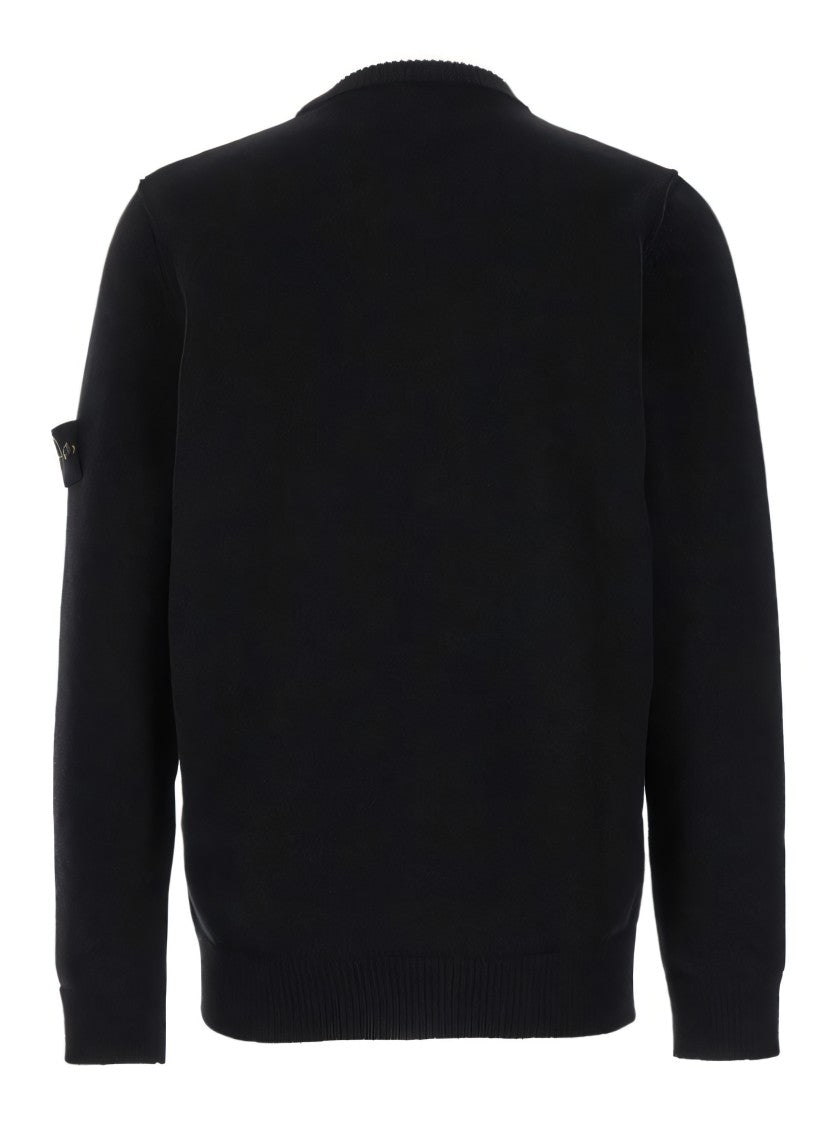 Stone Island Classic Crew Neck Knitwear In Soft Wool Blend