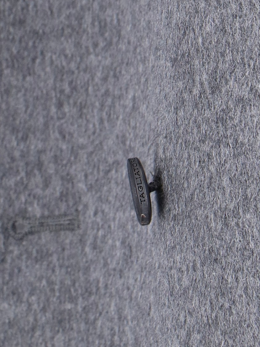 Tagliatore Grey Double-Breasted Cashmere Blazer
