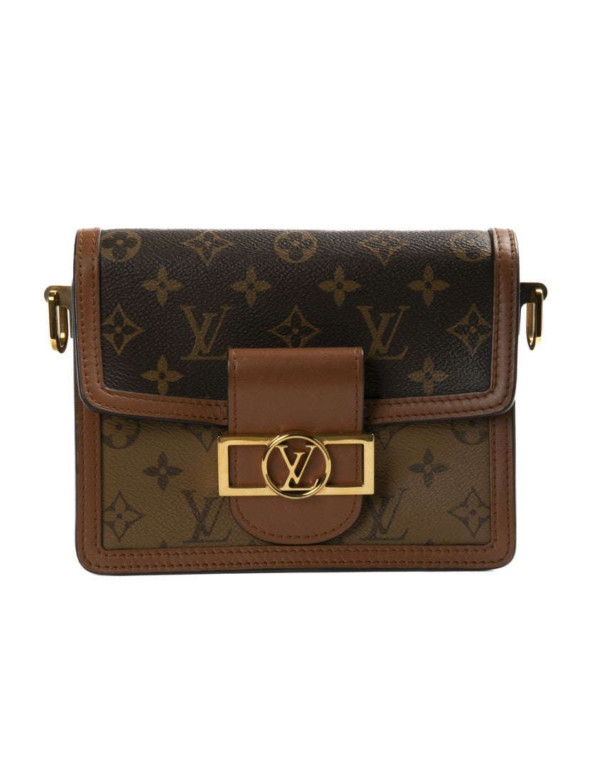 Louis Vuitton Brown Dauphine Bb Monogram Reverse Canvas Shoulder Bag