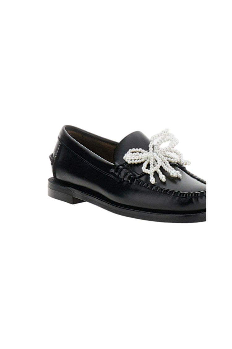 Sebago Black Dan Pearls Leather Loafers