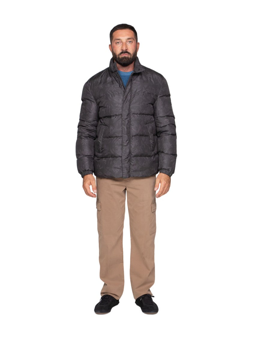 Etro Padded Jacket With Subtle Tonal Pattern And High Collar