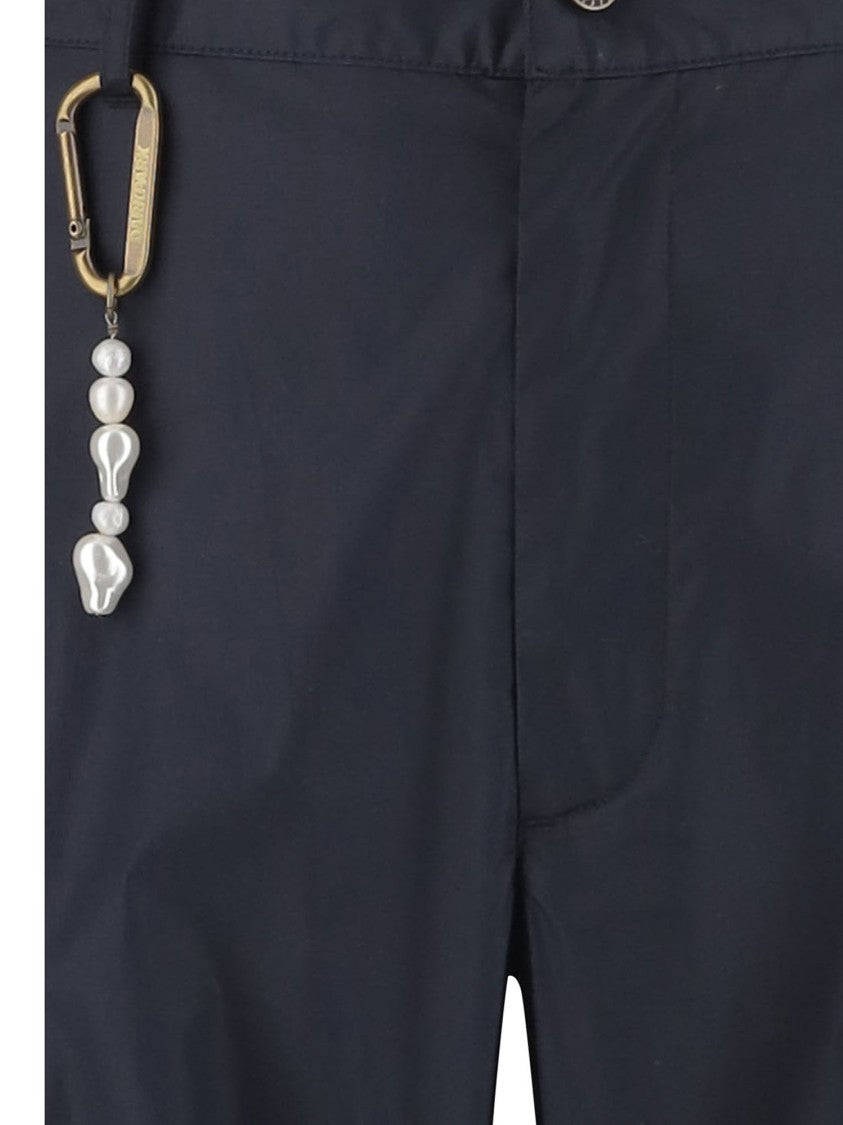 Darkpark Navy Cotton Twill Multi-Pocket Pants