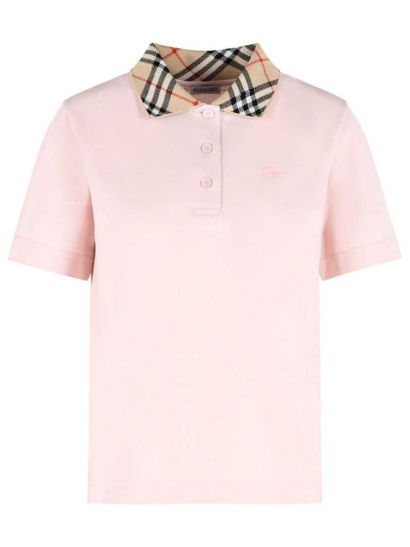 Burberry 'Imogen' Pink Cotton Polo Shirt