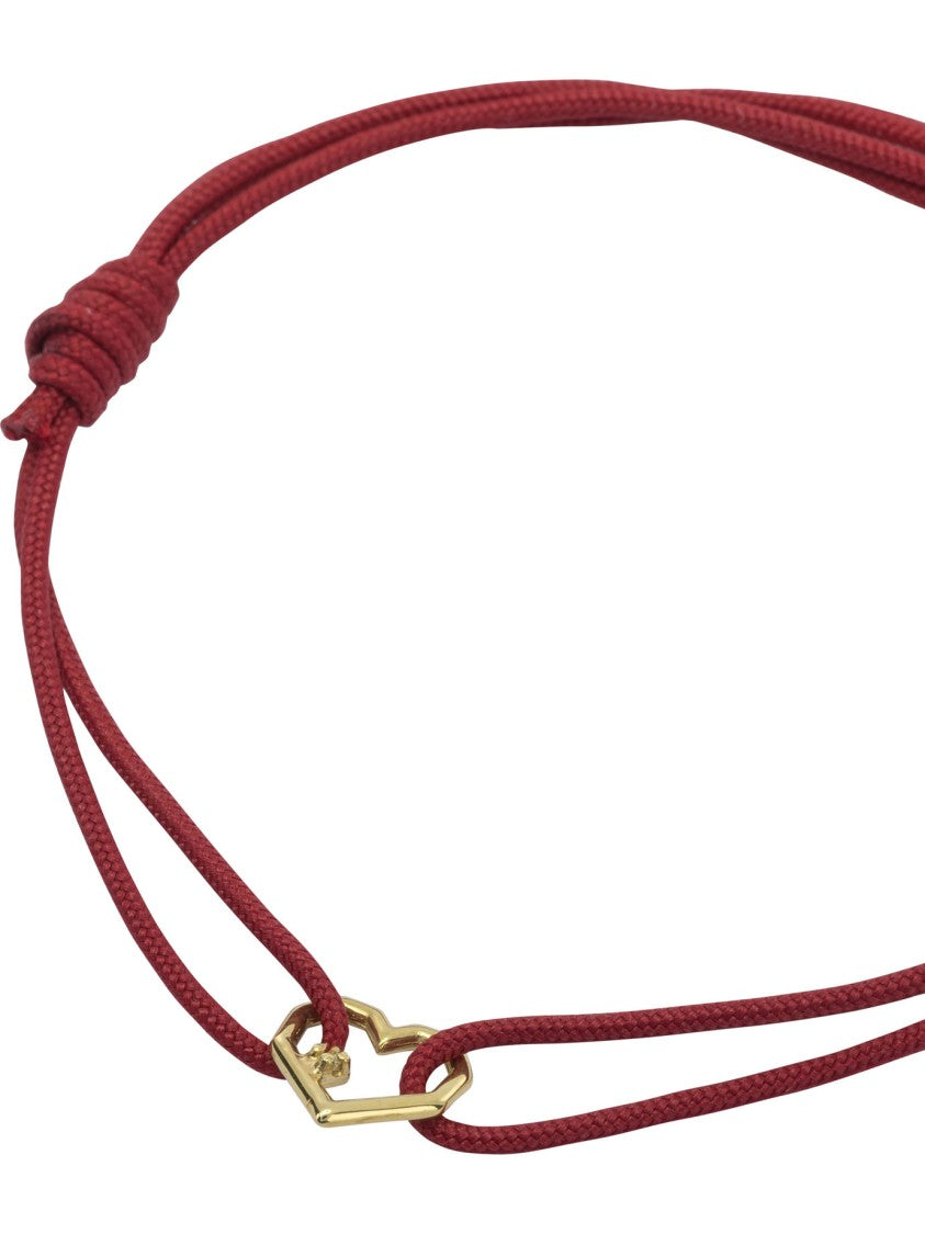 Aliita Heart-Shaped Bracelet With Adjustable Red Cord