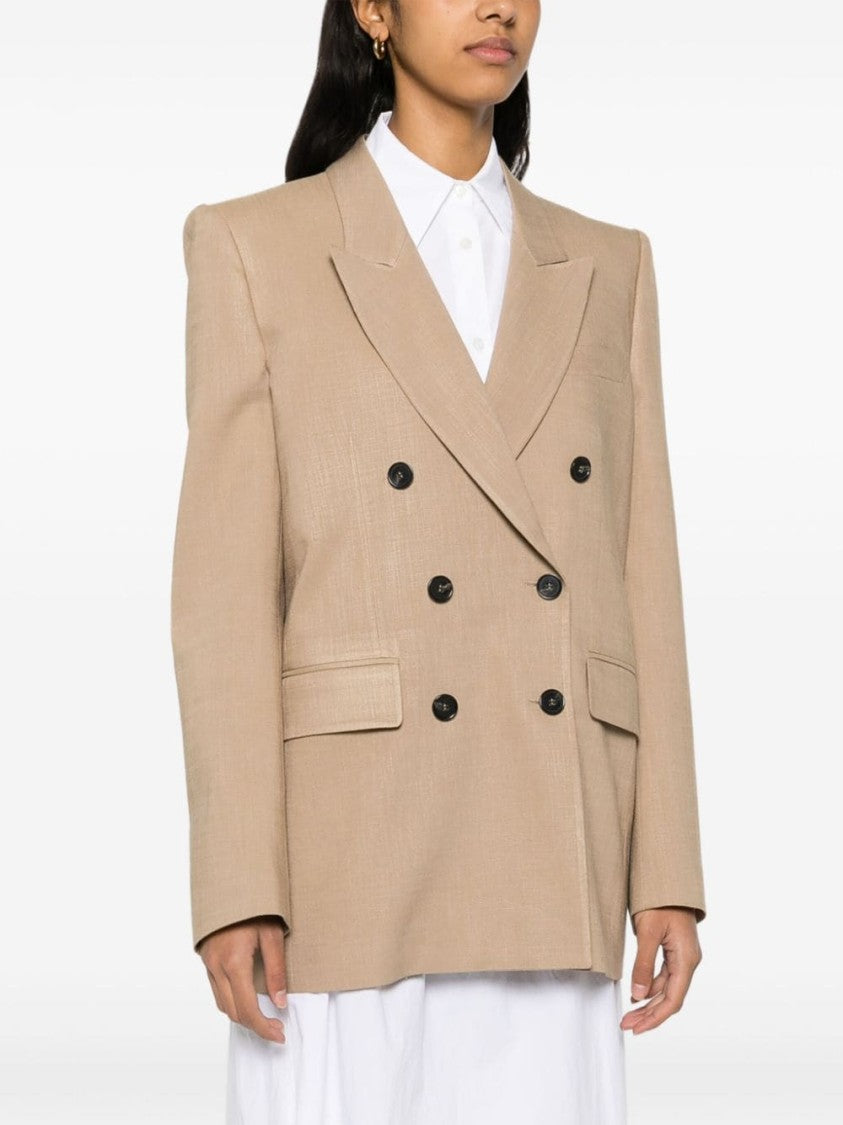 Msgm Light Brown Slub Texture Jacket