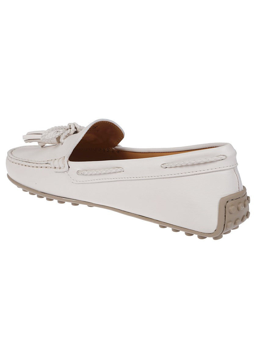 Tod's Leather Loafers With Rounded Toe
